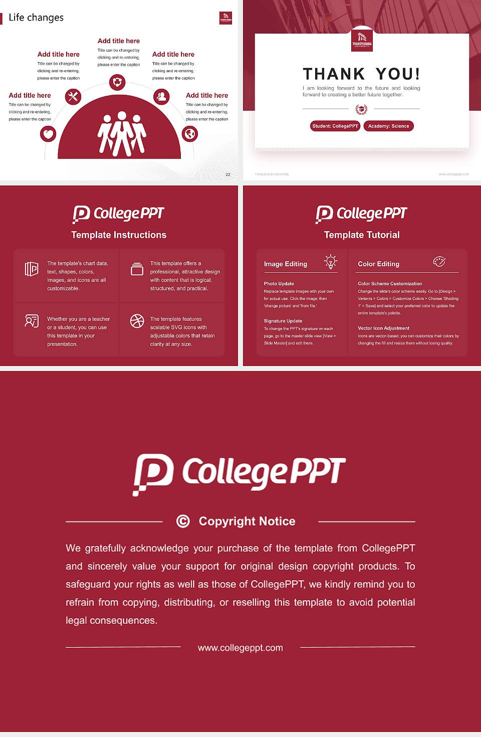 Transylvania University National Scholarship Defense PPT Template4:3 ratio PPT effect preview image4