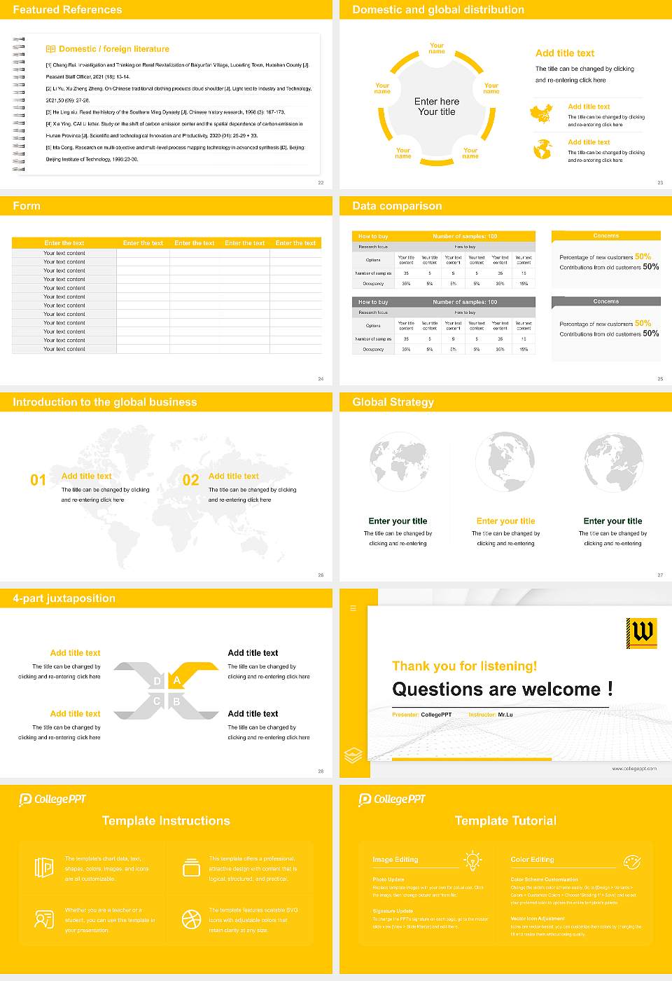 The College of Wooster Thesis Proposal/Graduation Defense PPT Template16:9 ratio PPT effect preview image4