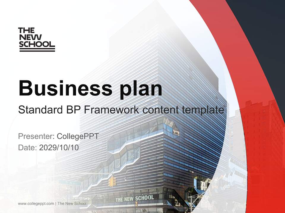 The New School Competition/Entrepreneurship Contest PPT Template4:3 ratio PPT effect preview image9