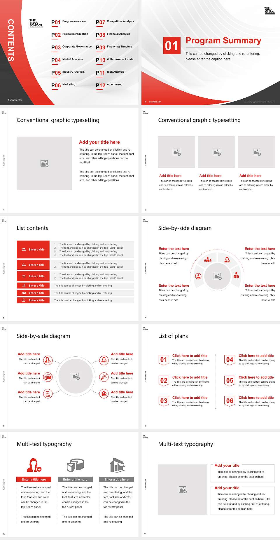 The New School Competition/Entrepreneurship Contest PPT Template4:3 ratio PPT effect preview image2