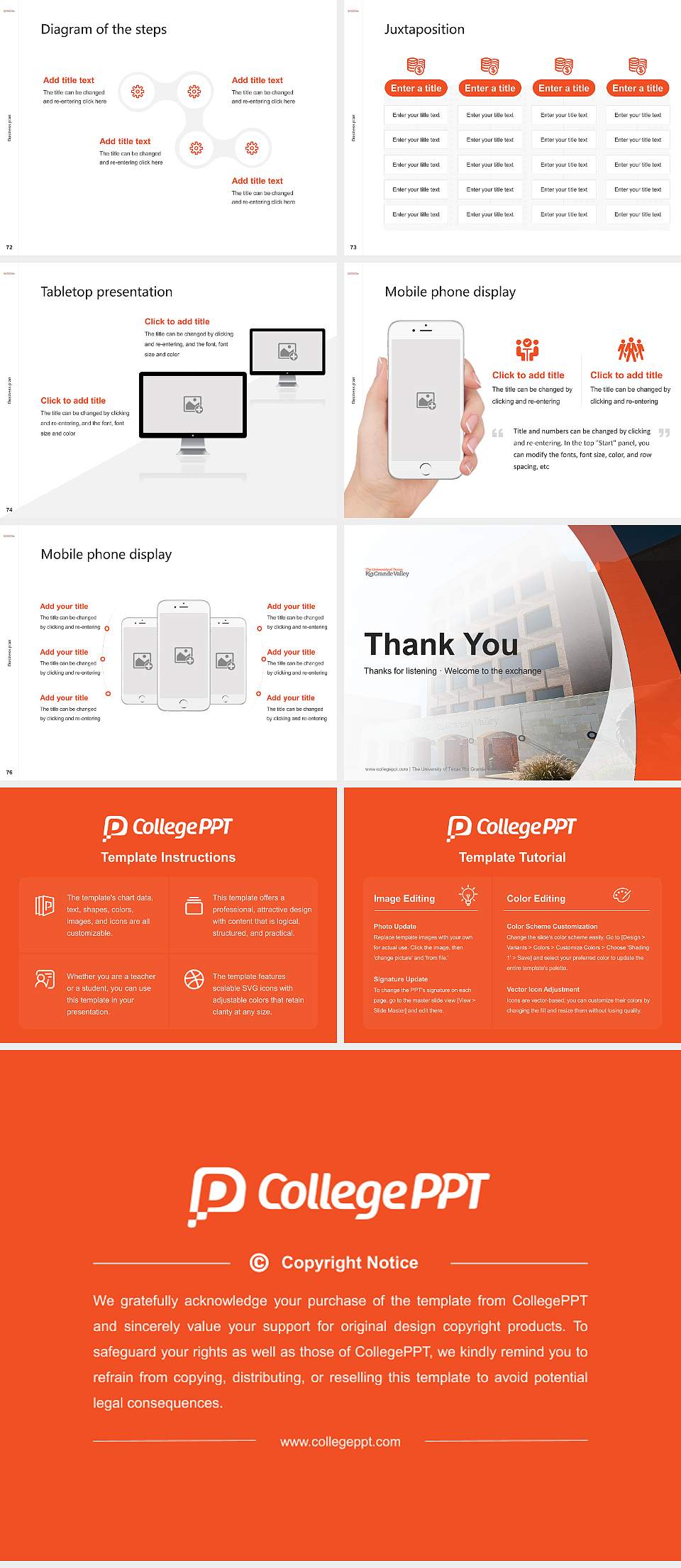 The University of Texas Rio Grande Valley Competition/Entrepreneurship Contest PPT Template4:3 ratio PPT effect preview image9