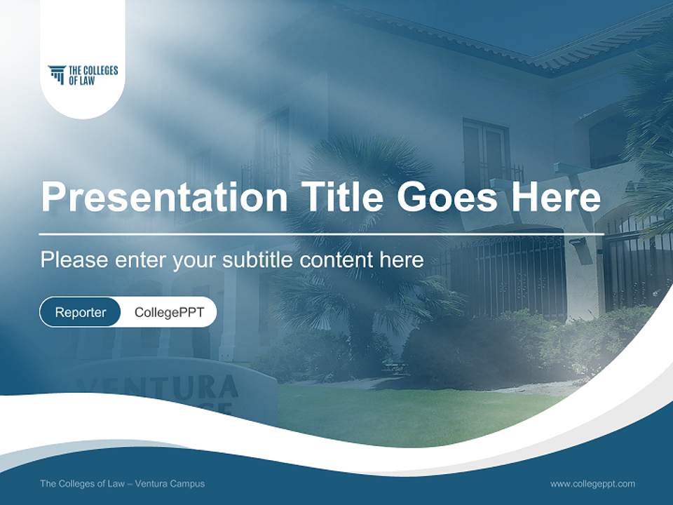 The Colleges of Law – Ventura Campus Lecture Sharing and Networking Event PPT Template4:3 ratio PPT effect preview image4