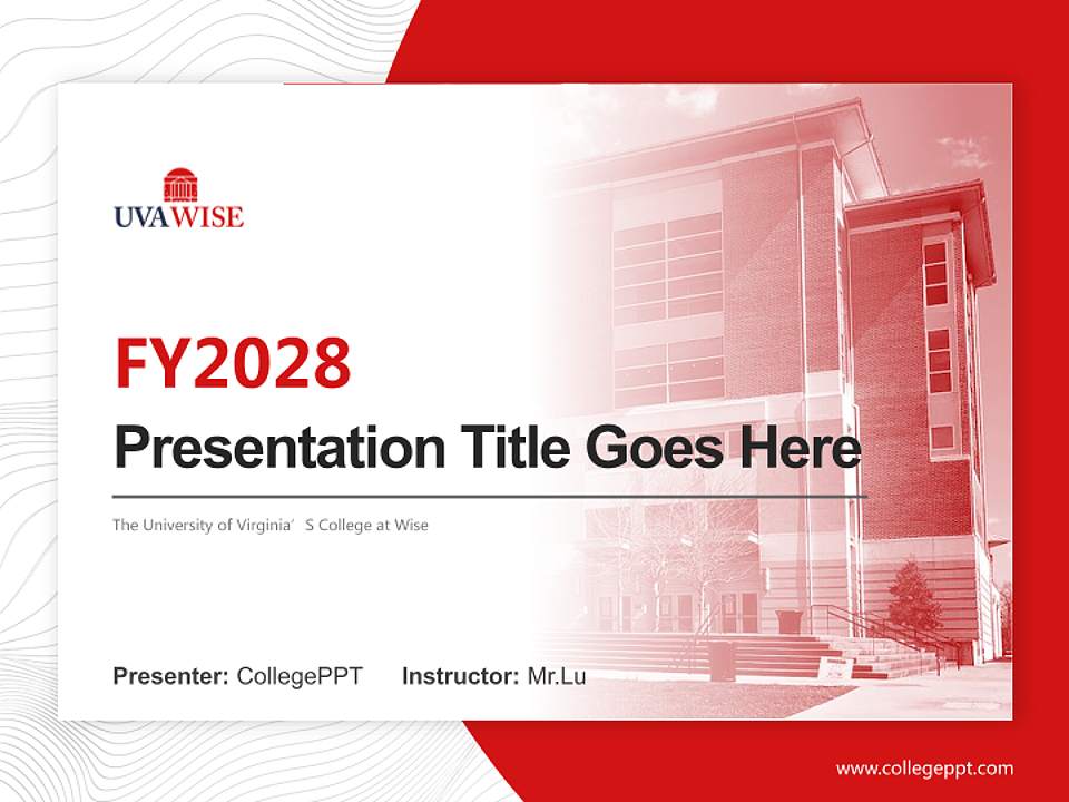 The University of Virginia’S College at Wise Academic Presentation/Research Findings Report PPT Template4:3 ratio PPT effect preview image5