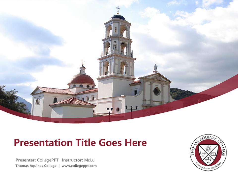 Thomas Aquinas College Course/Courseware Creation PPT Template4:3 ratio PPT effect preview image5