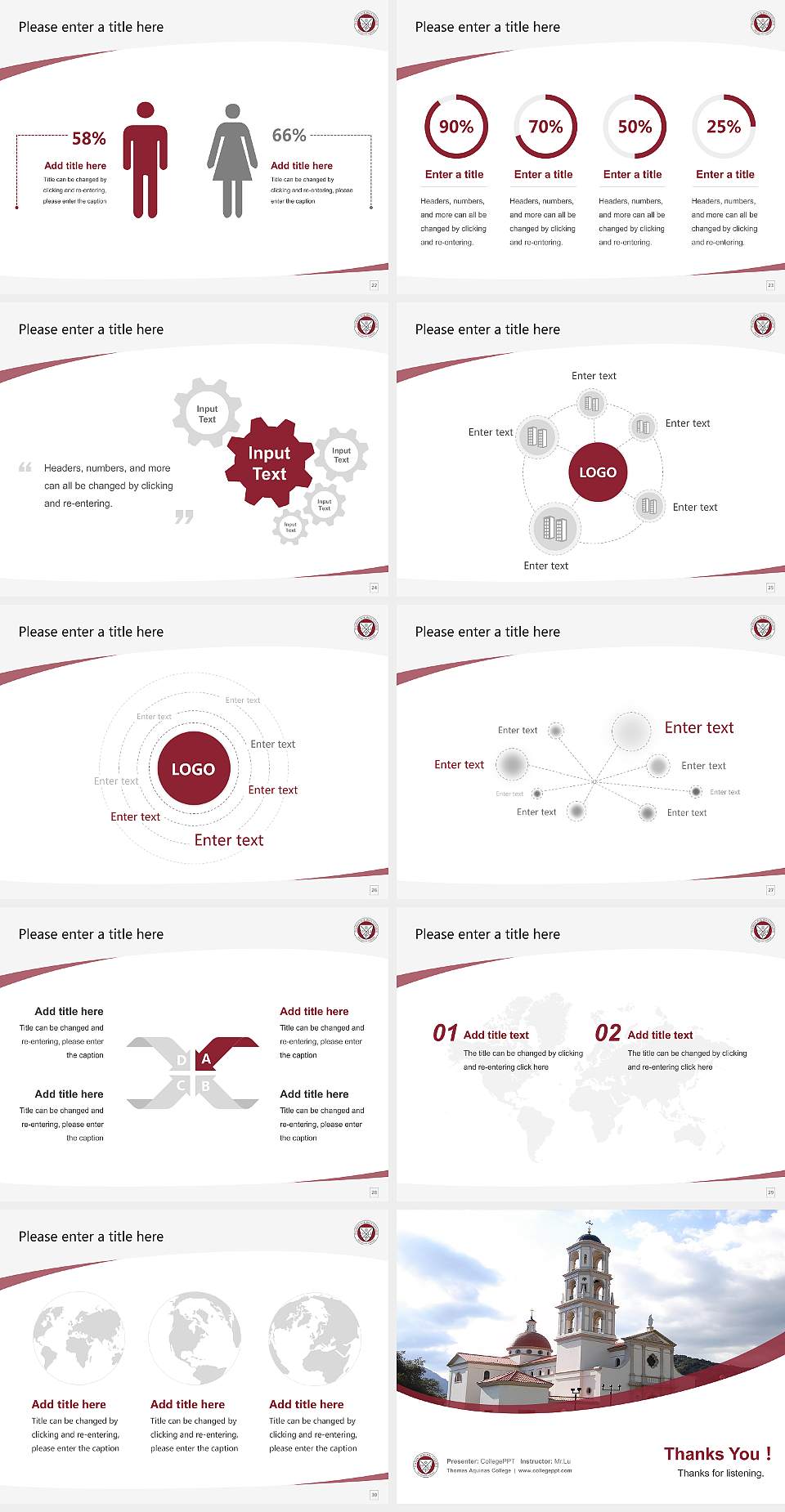 Thomas Aquinas College Course/Courseware Creation PPT Template4:3 ratio PPT effect preview image4
