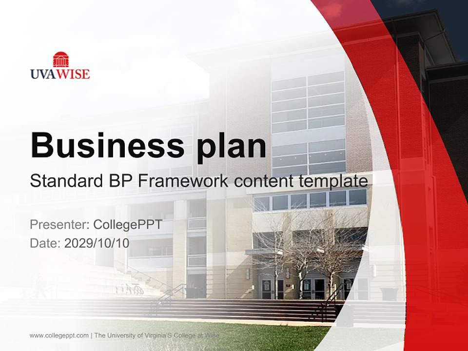 The University of Virginia’S College at Wise Competition/Entrepreneurship Contest PPT Template4:3 ratio PPT effect preview image9