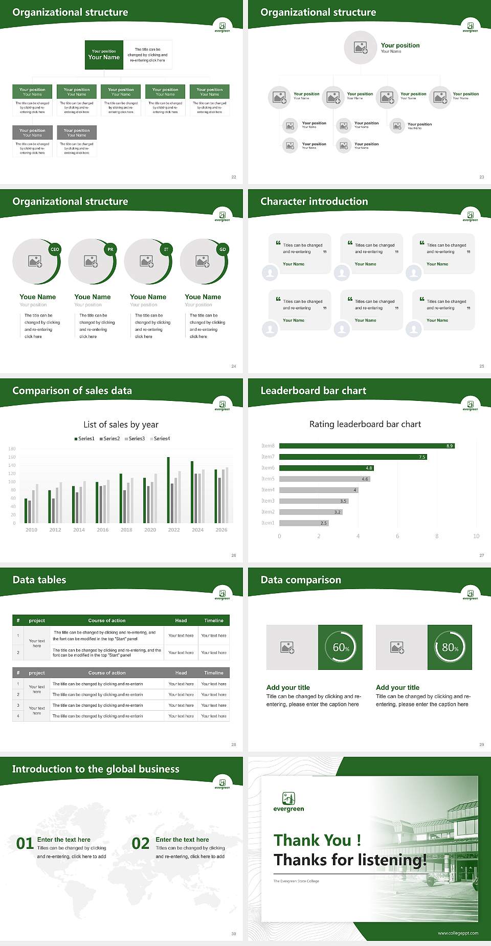 The Evergreen State College Academic Presentation/Research Findings Report PPT Template4:3 ratio PPT effect preview image4