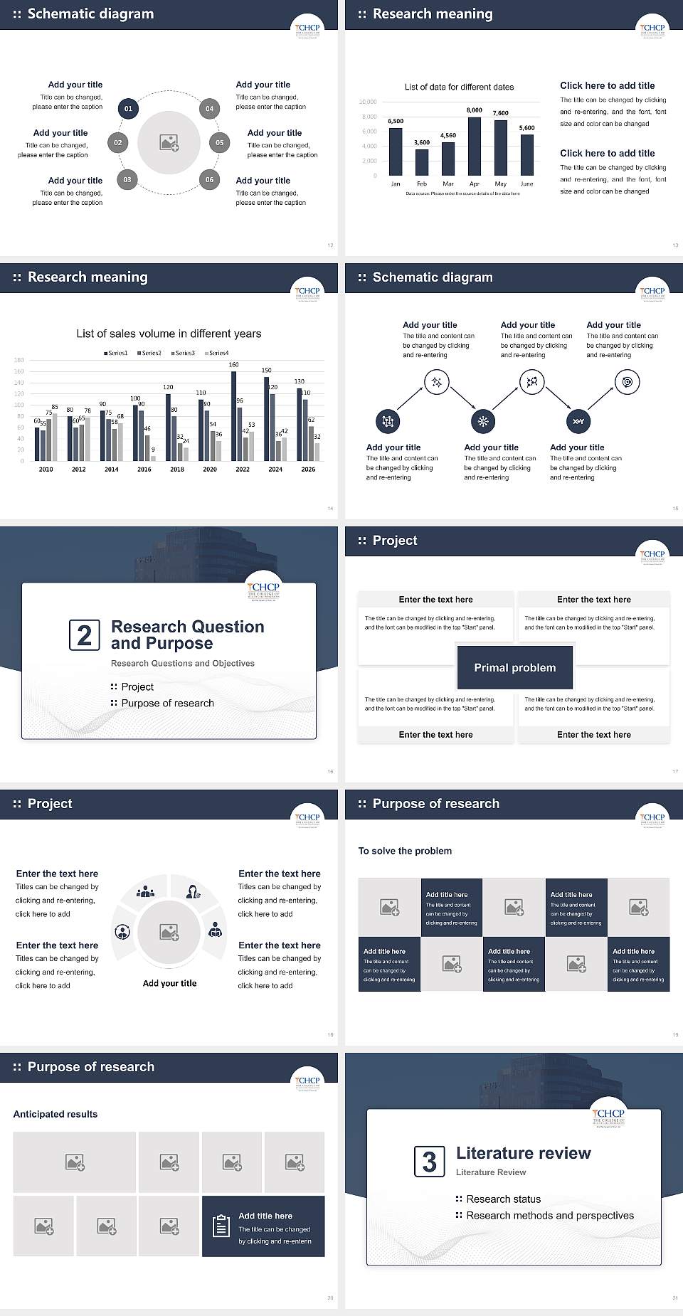 The College of Health Care Professions-Houston Southwest Graduation Thesis Defense PPT Template4:3 ratio PPT effect preview image3