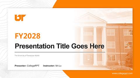 The University of Tennessee-Martin Academic Presentation/Research Findings Report PPT Template
