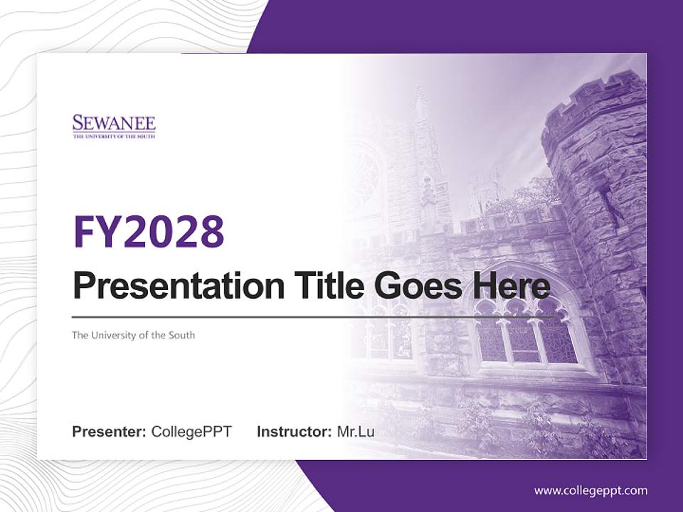 The University of the South Academic Presentation/Research Findings Report PPT Template4:3 ratio PPT effect preview image5