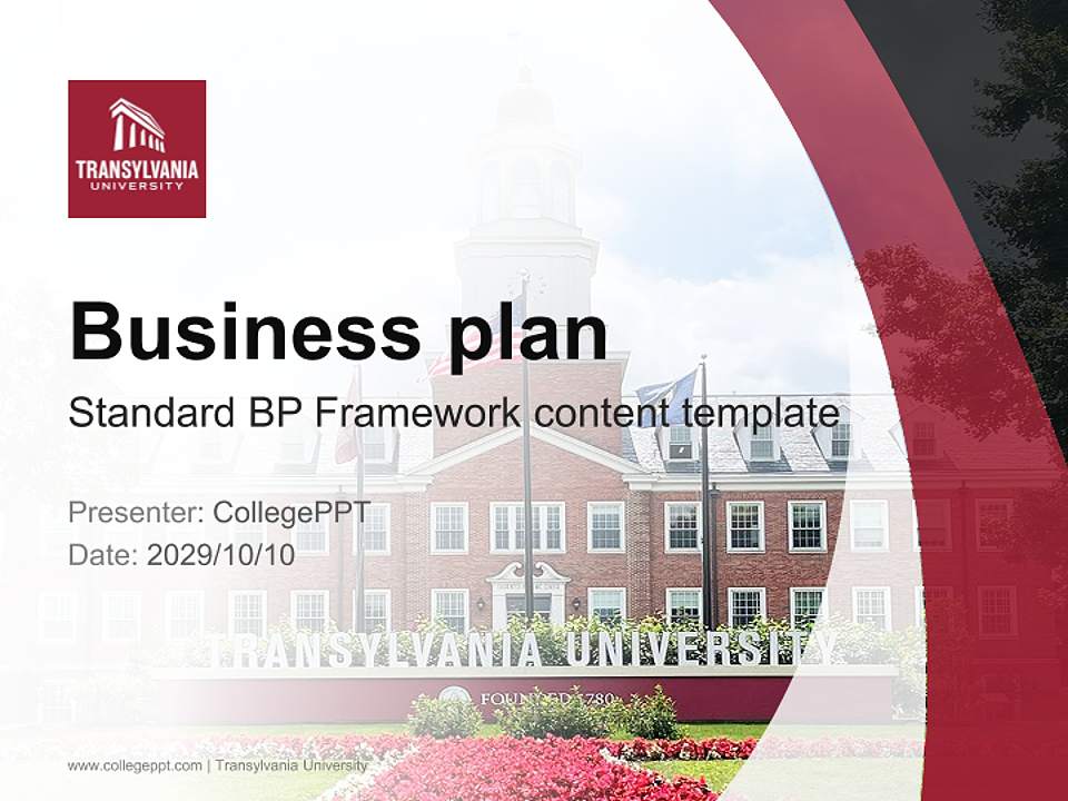 Transylvania University Competition/Entrepreneurship Contest PPT Template4:3 ratio PPT effect preview image9