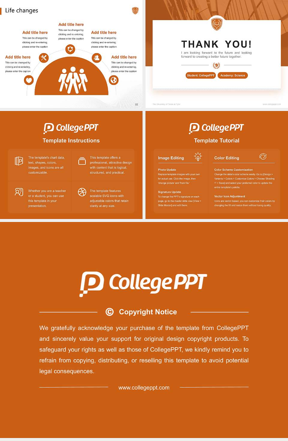 The University of Texas at Tyler National Scholarship Defense PPT Template4:3 ratio PPT effect preview image4