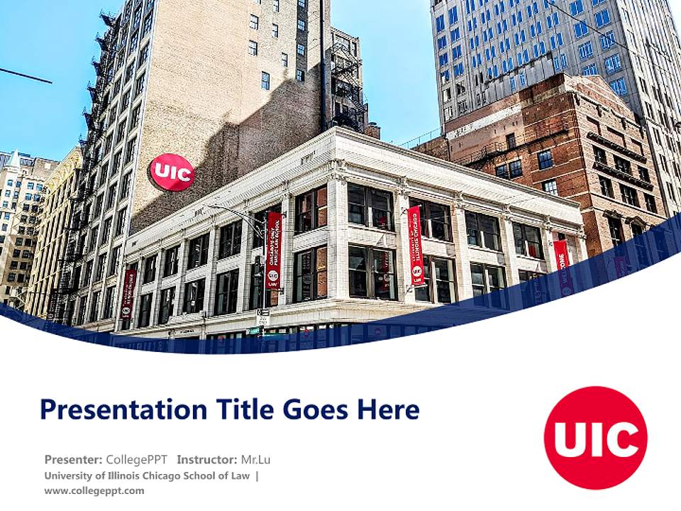 University of Illinois Chicago School of Law Course/Courseware Creation PPT Template4:3 ratio PPT effect preview image5