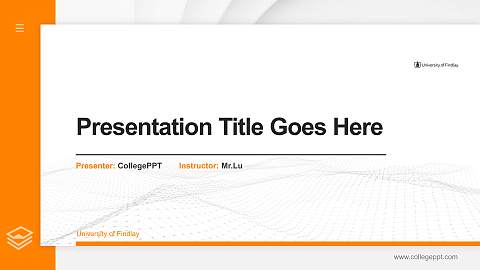 University of Findlay Thesis Proposal/Graduation Defense PPT Template