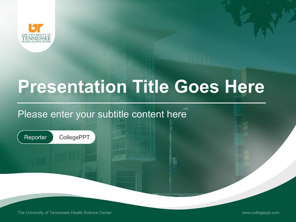 The University of Tennessee Health Science Center Lecture Sharing and Networking Event PPT Template4:3 ratio PPT effect preview image4