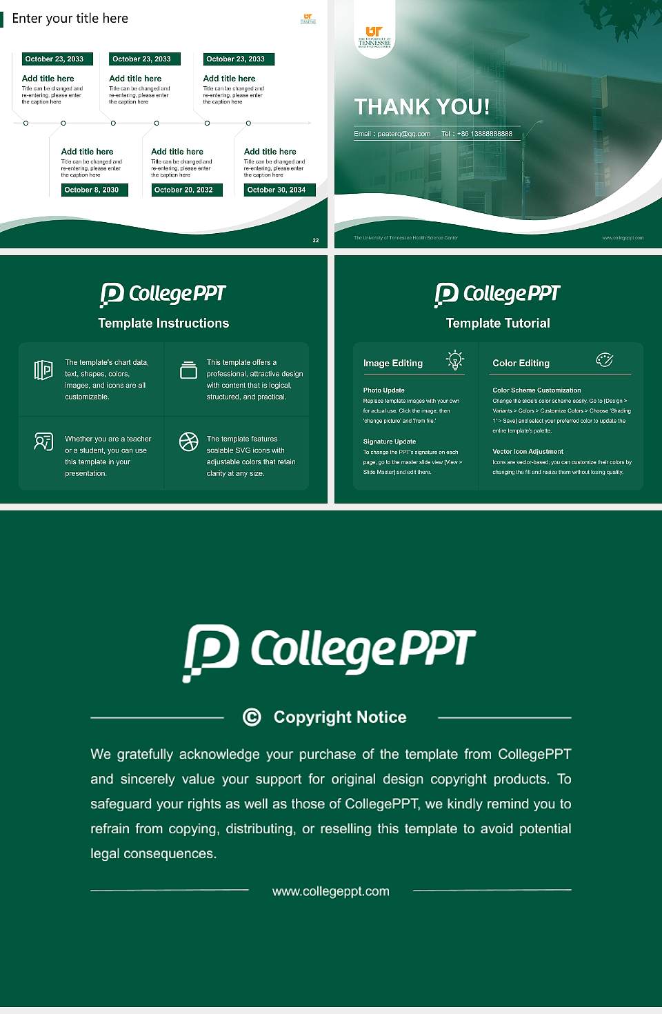 The University of Tennessee Health Science Center Lecture Sharing and Networking Event PPT Template4:3 ratio PPT effect preview image4