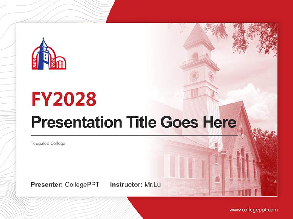 Tougaloo College Academic Presentation/Research Findings Report PPT Template4:3 ratio PPT effect preview image5