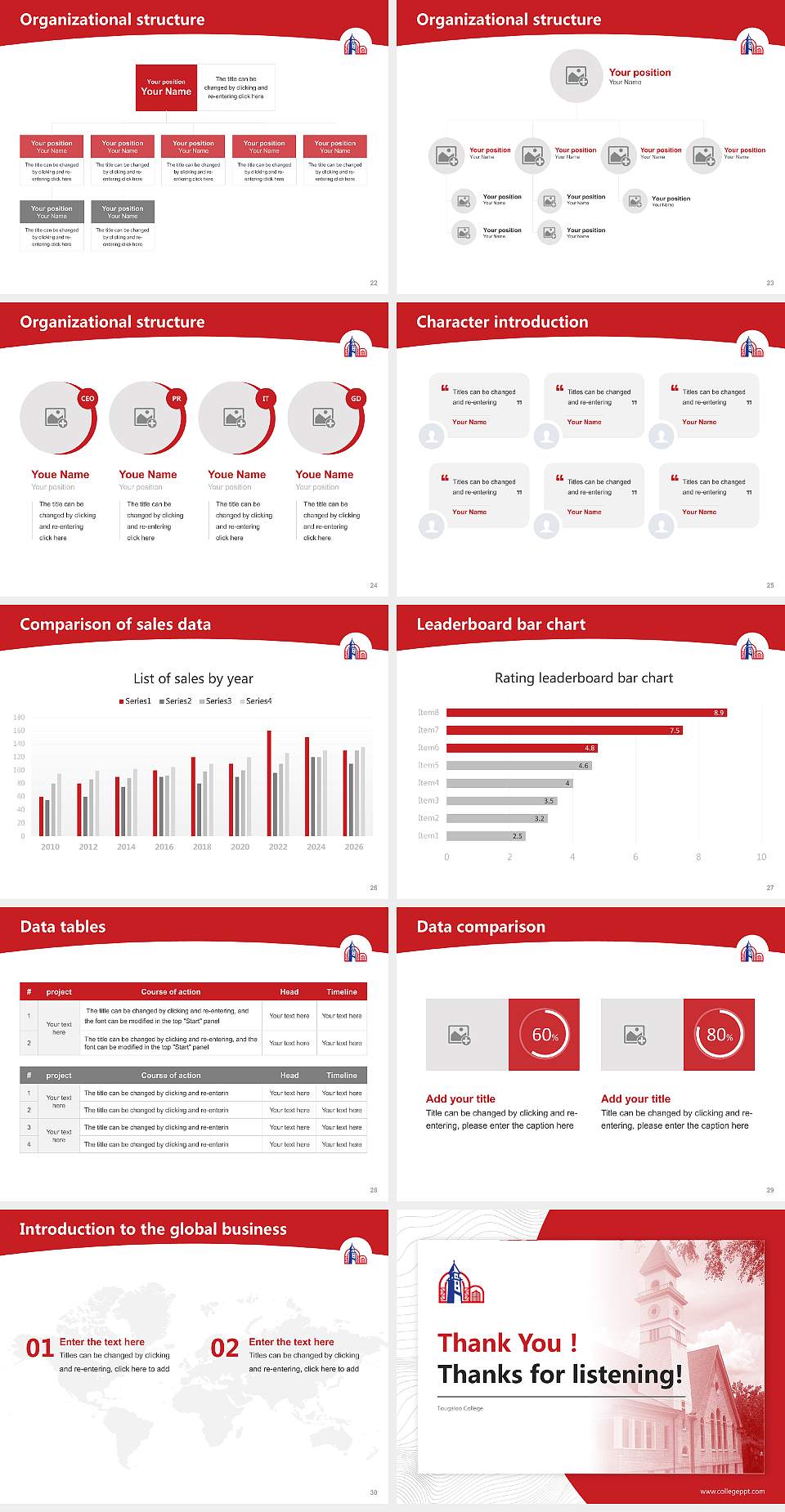 Tougaloo College Academic Presentation/Research Findings Report PPT Template4:3 ratio PPT effect preview image4