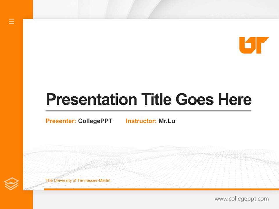 The University of Tennessee-Martin Thesis Proposal/Graduation Defense PPT Template4:3 ratio PPT effect preview image5
