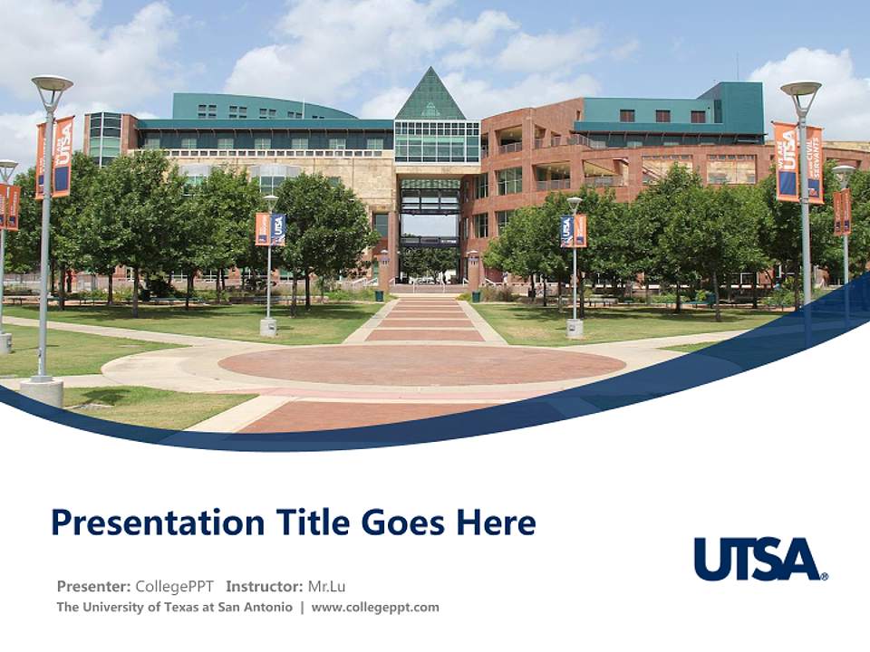 The University of Texas at San Antonio Course/Courseware Creation PPT Template4:3 ratio PPT effect preview image5