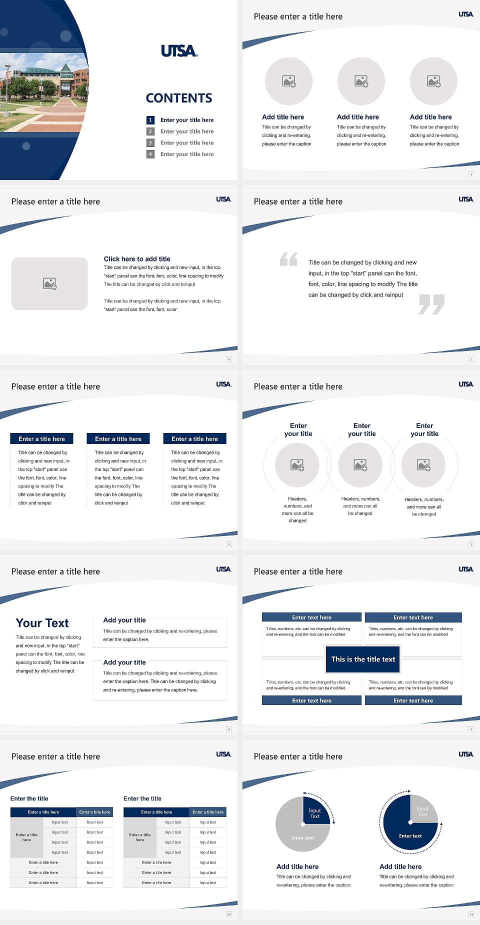The University of Texas at San Antonio Course/Courseware Creation PPT Template4:3 ratio PPT effect preview image2