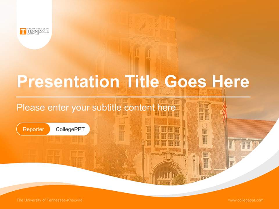The University of Tennessee-Knoxville Lecture Sharing and Networking Event PPT Template4:3 ratio PPT effect preview image4