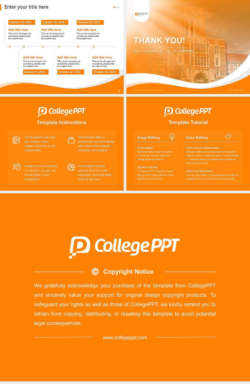 The University of Tennessee-Knoxville Lecture Sharing and Networking Event PPT Template4:3 ratio PPT effect preview image4