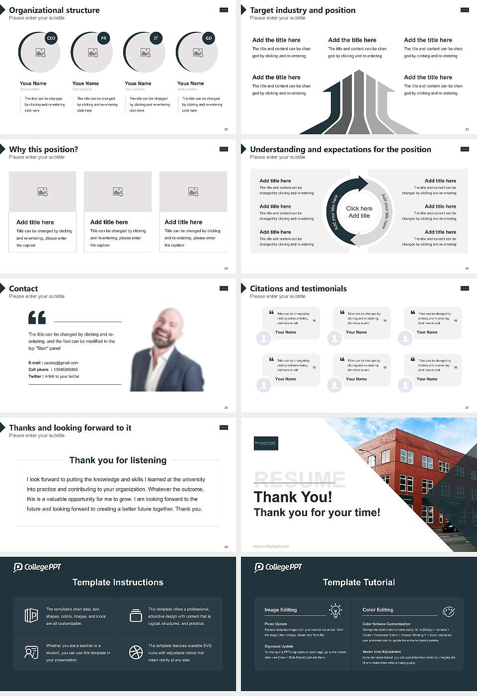 The Seattle School of Theology & Psychology Resume PPT Template16:9 ratio PPT effect preview image4