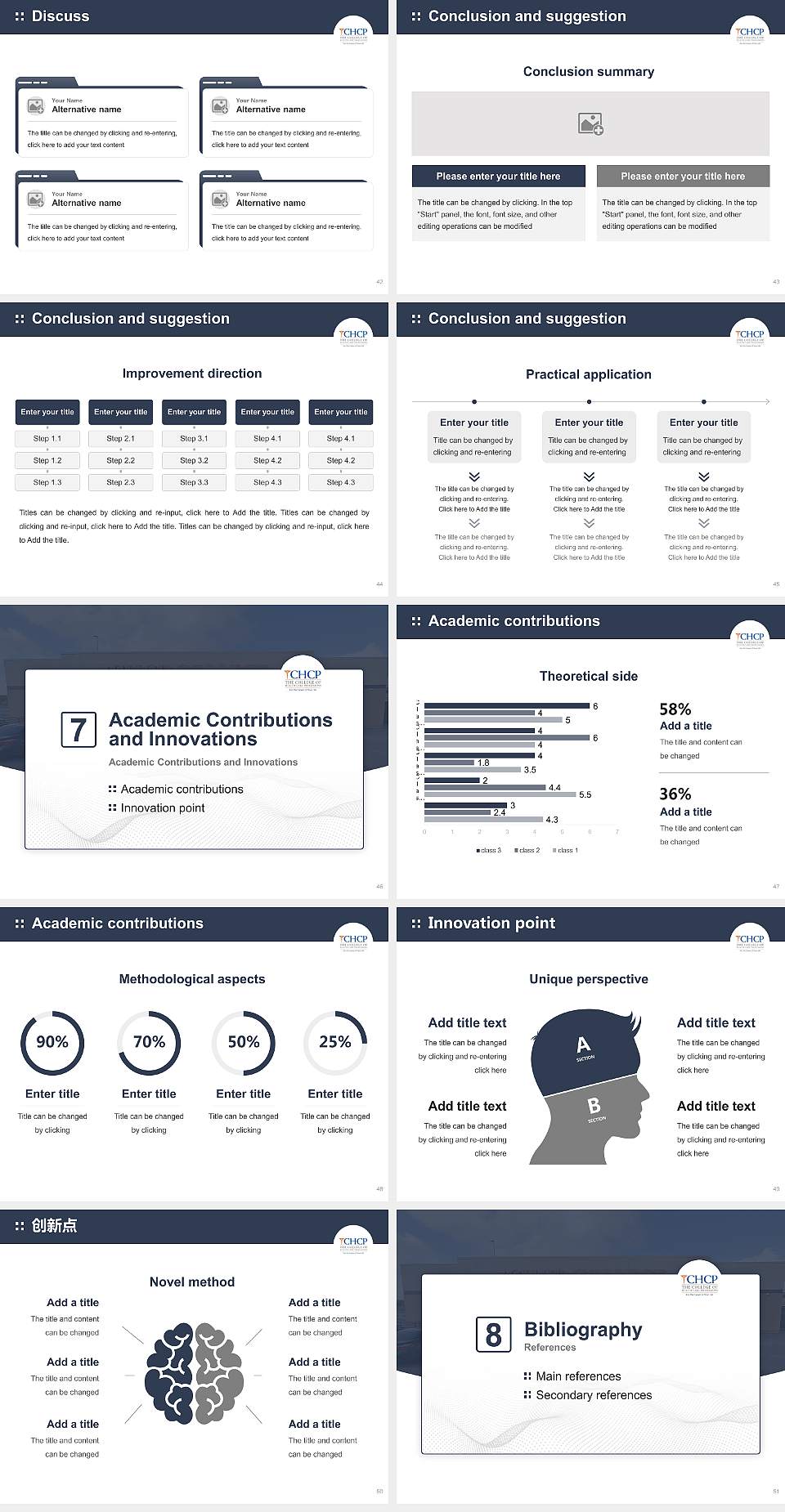 The College of Health Care Professions-San Antonio – South Graduation Thesis Defense PPT Template4:3 ratio PPT effect preview image6