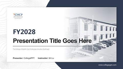 The College of Health Care Professions-Houston Northwest Academic Presentation/Research Findings Report PPT Template