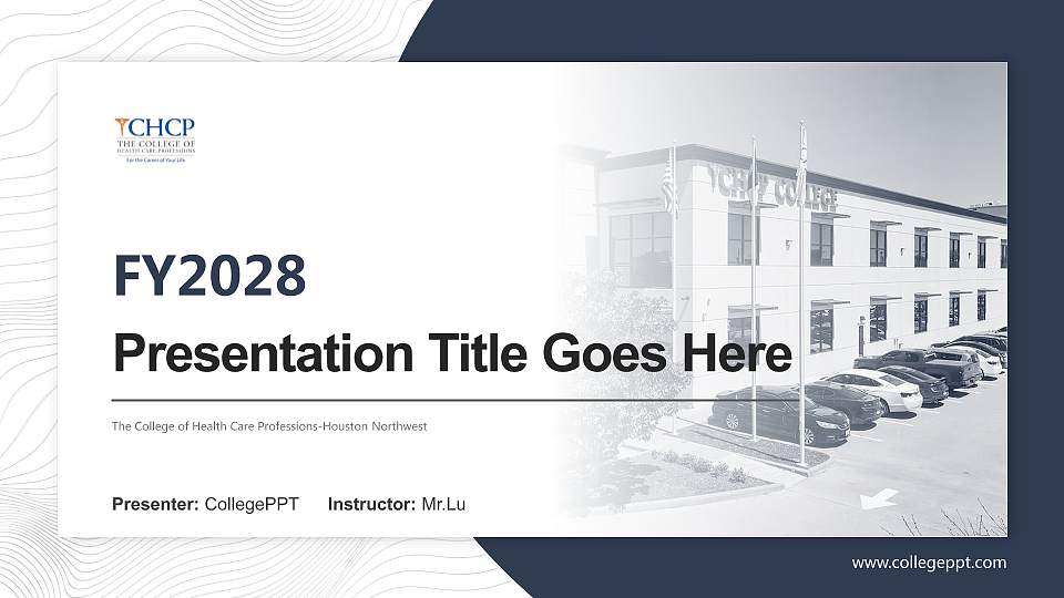 The College of Health Care Professions-Houston Northwest Academic Presentation/Research Findings Report PPT Template16:9 ratio PPT effect preview image