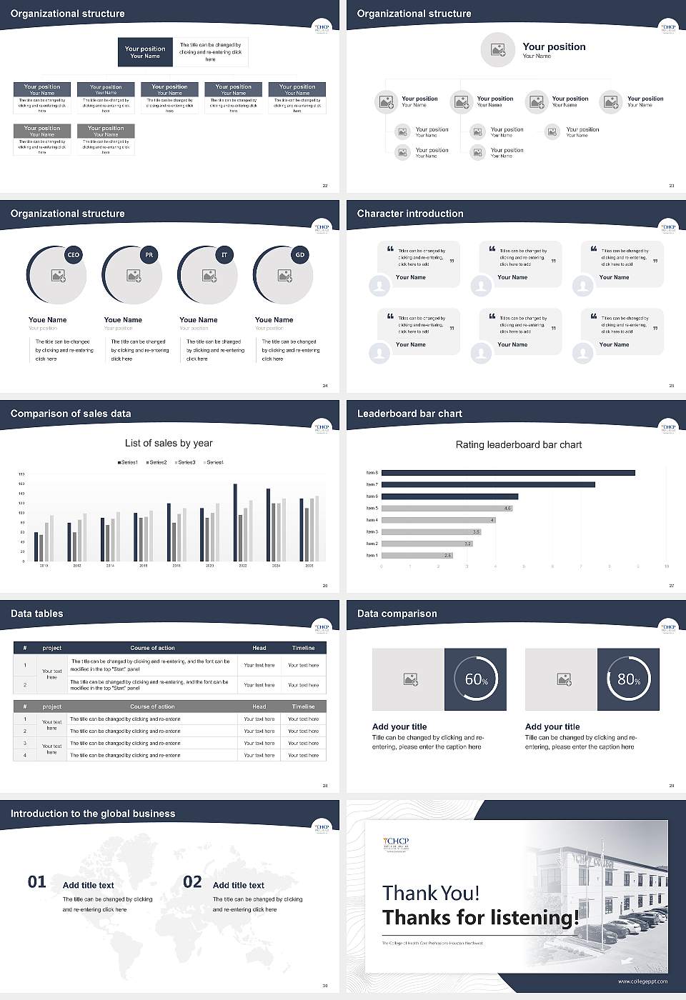 The College of Health Care Professions-Houston Northwest Academic Presentation/Research Findings Report PPT Template16:9 ratio PPT effect preview image4