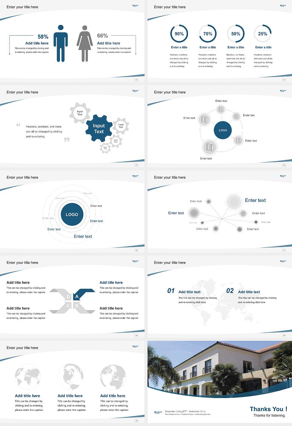 The Colleges of Law – Ventura Campus Course/Courseware Creation PPT Template16:9 ratio PPT effect preview image4