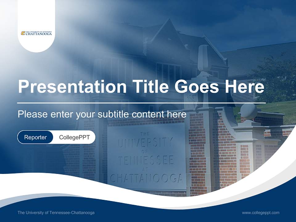 The University of Tennessee-Chattanooga Lecture Sharing and Networking Event PPT Template4:3 ratio PPT effect preview image4