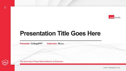 The University of Texas Medical Branch at Galveston Thesis Proposal/Graduation Defense PPT Template