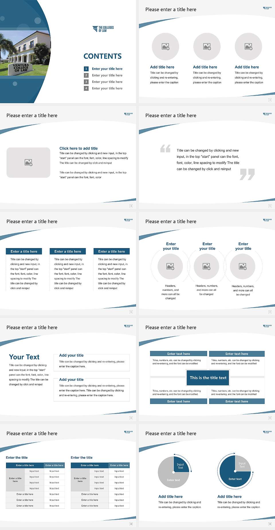 The Colleges of Law – Ventura Campus Course/Courseware Creation PPT Template4:3 ratio PPT effect preview image2