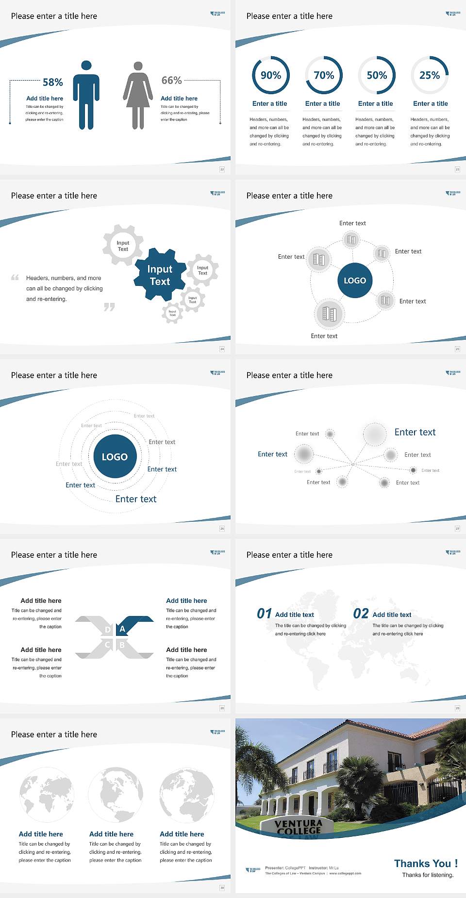 The Colleges of Law – Ventura Campus Course/Courseware Creation PPT Template4:3 ratio PPT effect preview image4