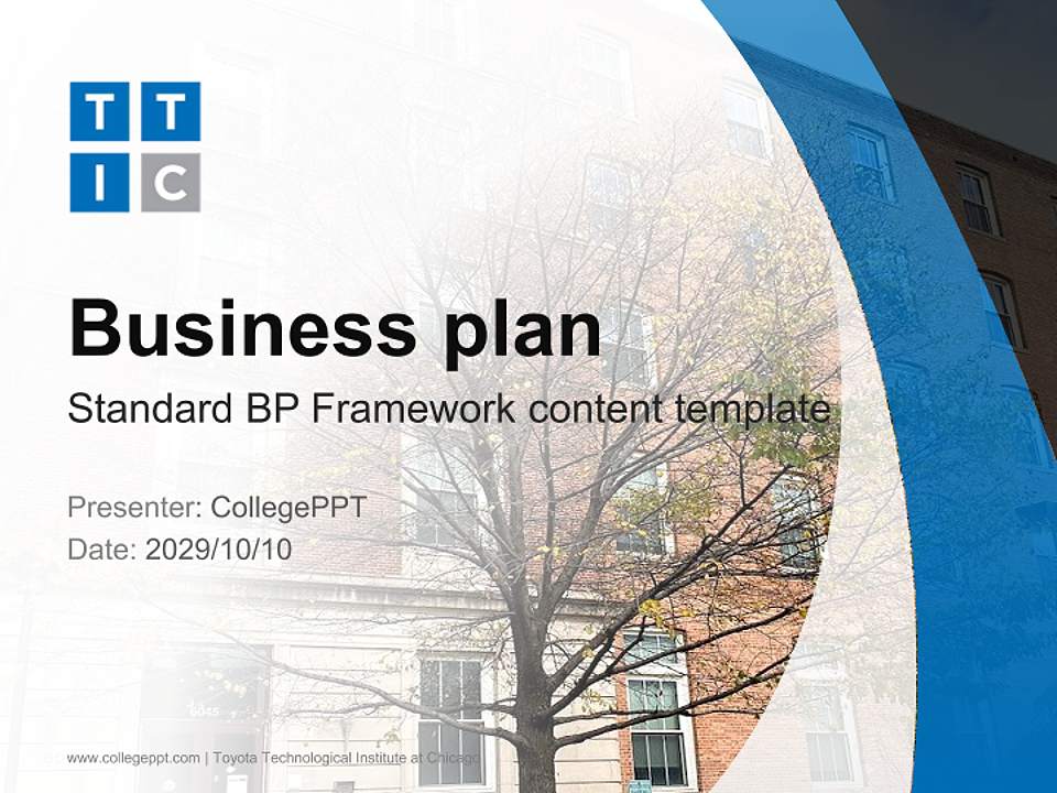 Toyota Technological Institute at Chicago Competition/Entrepreneurship Contest PPT Template4:3 ratio PPT effect preview image9