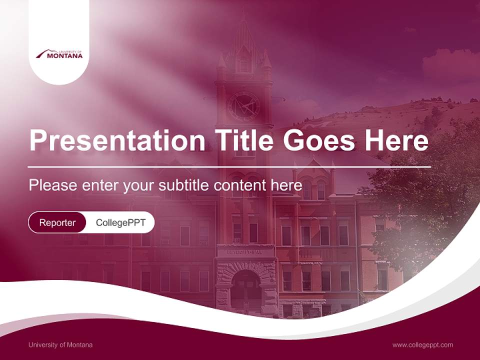 University of Montana Lecture Sharing and Networking Event PPT Template4:3 ratio PPT effect preview image4