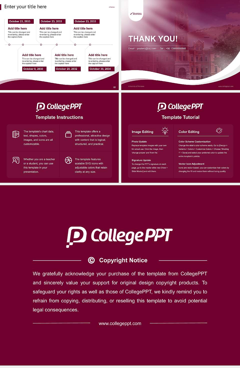University of Montana Lecture Sharing and Networking Event PPT Template4:3 ratio PPT effect preview image4