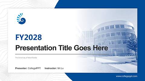 The University of West Florida Academic Presentation/Research Findings Report PPT Template