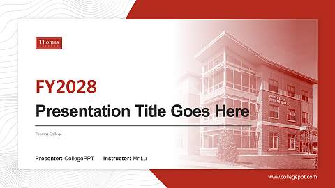 Thomas College Academic Presentation/Research Findings Report PPT Template