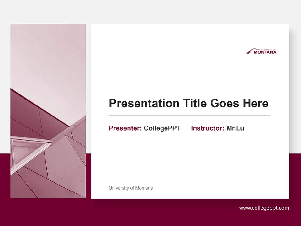 University of Montana General Purpose PPT Template4:3 ratio PPT effect preview image6