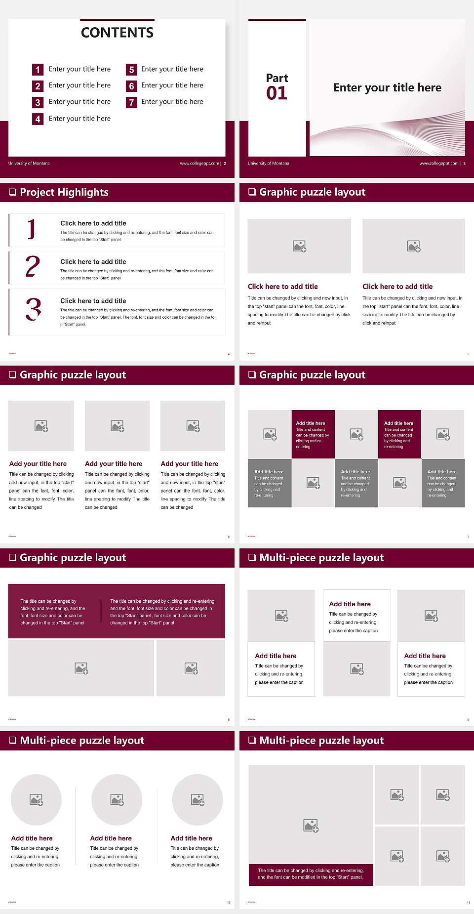 University of Montana General Purpose PPT Template4:3 ratio PPT effect preview image2
