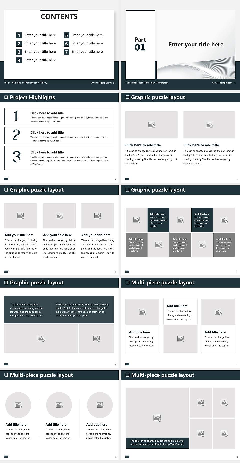 The Seattle School of Theology & Psychology General Purpose PPT Template4:3 ratio PPT effect preview image2