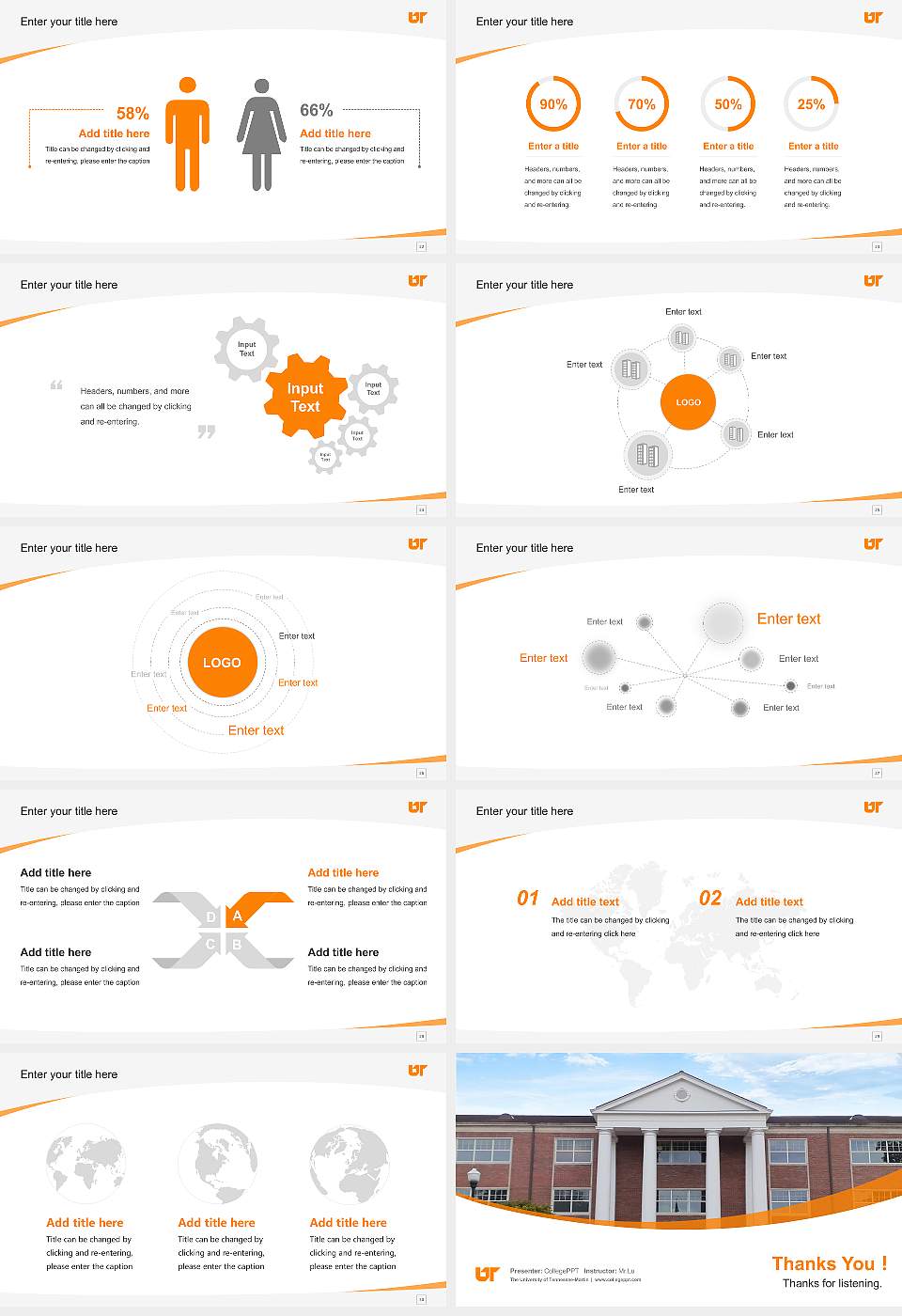 The University of Tennessee-Martin Course/Courseware Creation PPT Template16:9 ratio PPT effect preview image4