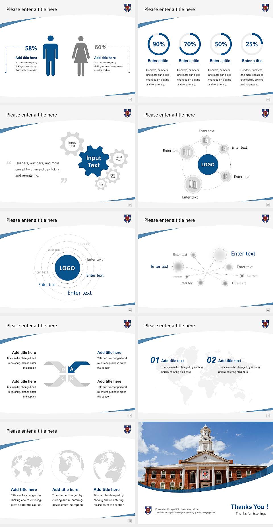 The Southern Baptist Theological Seminary Course/Courseware Creation PPT Template4:3 ratio PPT effect preview image4