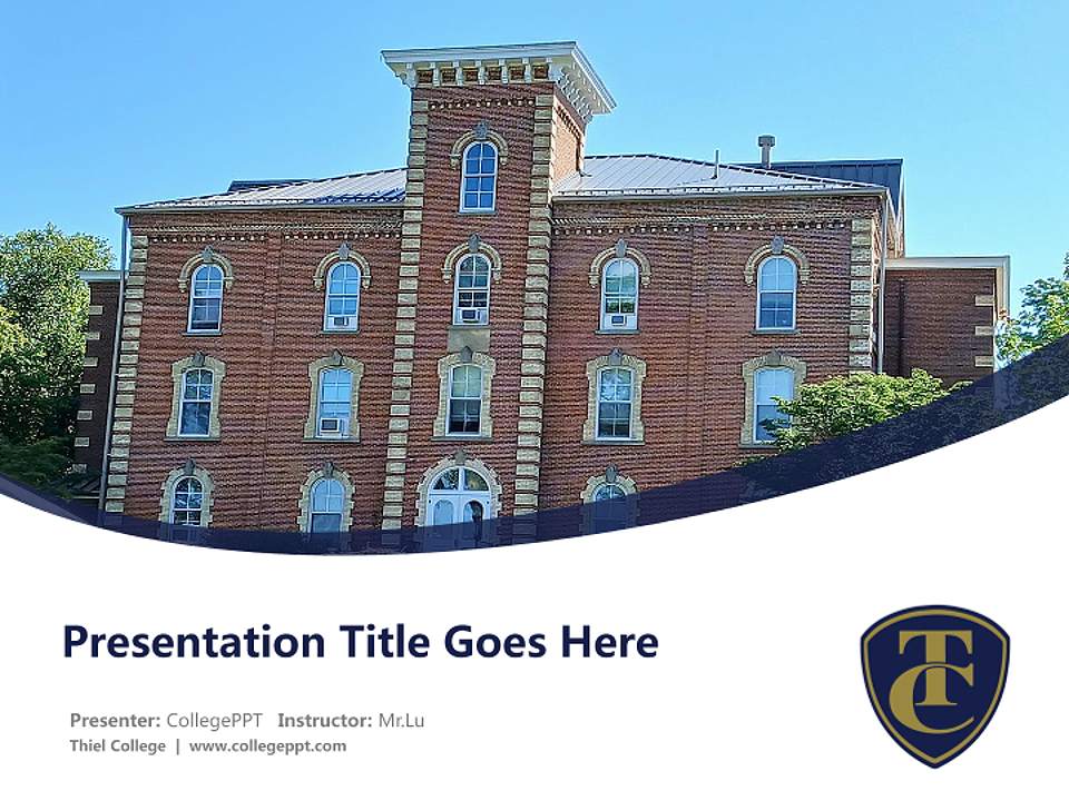 Thiel College Course/Courseware Creation PPT Template4:3 ratio PPT effect preview image5