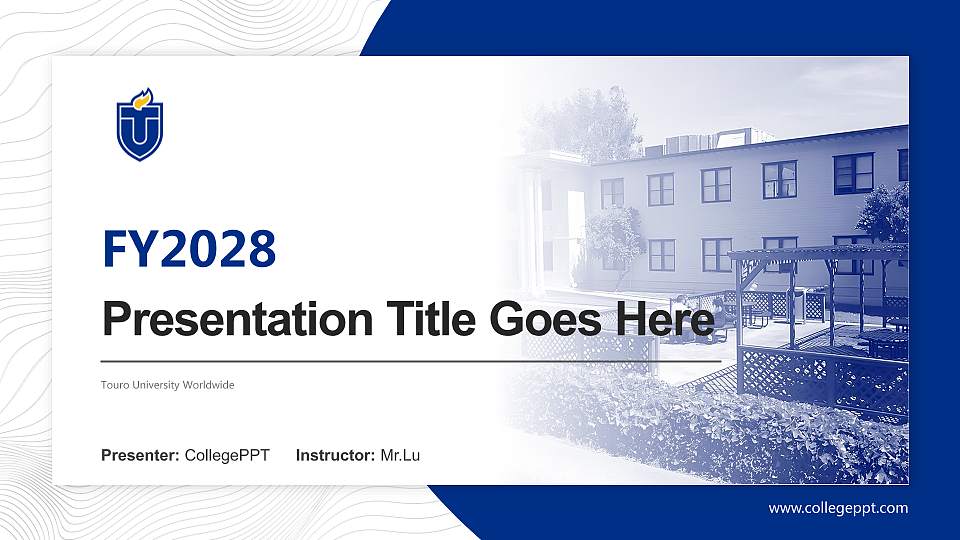 Touro University Worldwide Academic Presentation/Research Findings Report PPT Template16:9 ratio PPT effect preview image