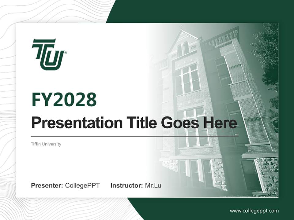 Tiffin University Academic Presentation/Research Findings Report PPT Template4:3 ratio PPT effect preview image5
